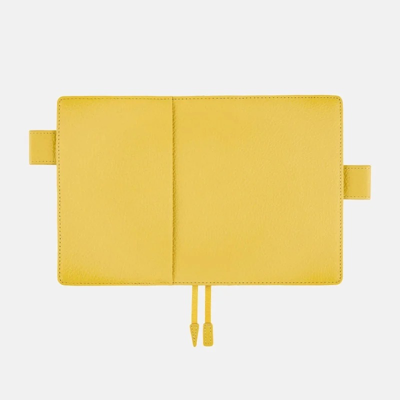 【預購】HOBO日手帳外皮 A6文庫本 Brilliant Yellow 亮黃 牛革書皮 牛皮書衣 Hobonichi-細節圖6