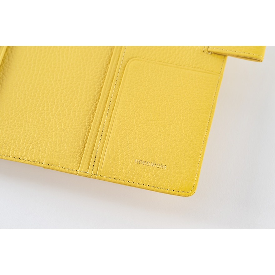 【預購】HOBO日手帳外皮 A6文庫本 Brilliant Yellow 亮黃 牛革書皮 牛皮書衣 Hobonichi-細節圖9