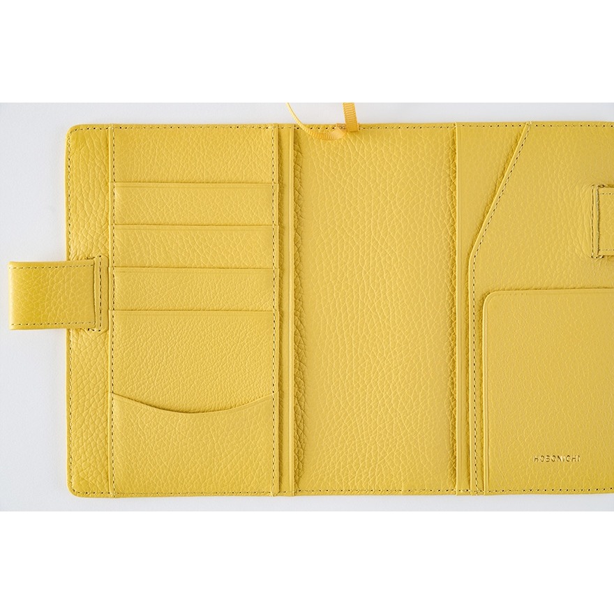 【預購】HOBO日手帳外皮 A6文庫本 Brilliant Yellow 亮黃 牛革書皮 牛皮書衣 Hobonichi-細節圖11