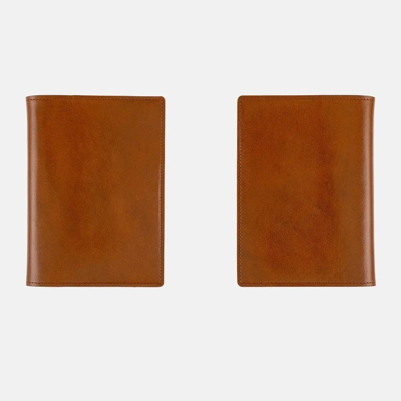 【預購】HOBO日手帳外皮 A6文庫本 Taut 棕色牛皮書衣 瘦身版 牛革書皮 HOBO手帳 Hobonichi-細節圖5