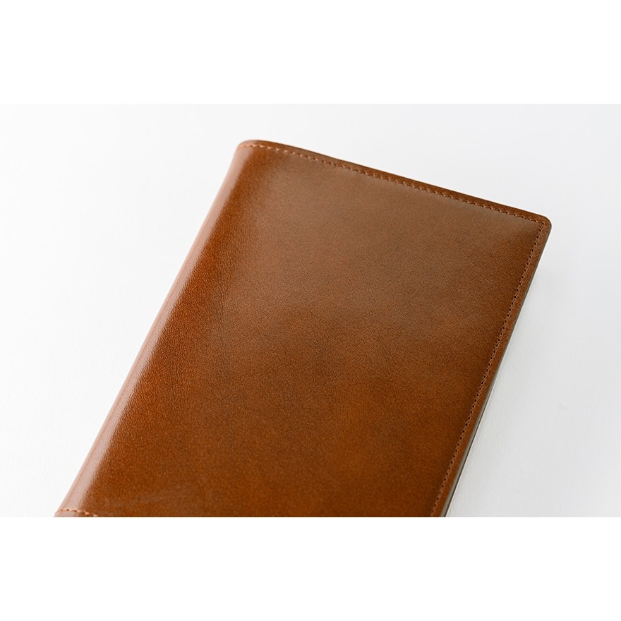 【預購】HOBO日手帳外皮 A6文庫本 Taut 棕色牛皮書衣 瘦身版 牛革書皮 HOBO手帳 Hobonichi-細節圖9