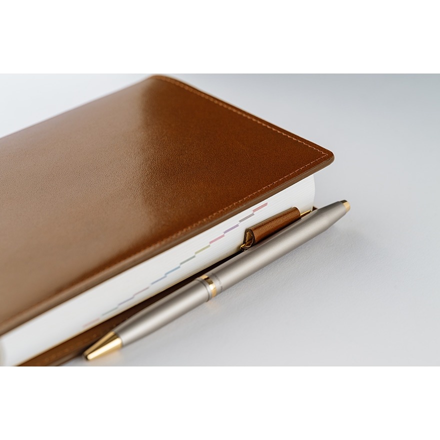 【預購】HOBO日手帳外皮 A6文庫本 Taut 棕色牛皮書衣 瘦身版 牛革書皮 HOBO手帳 Hobonichi-細節圖10