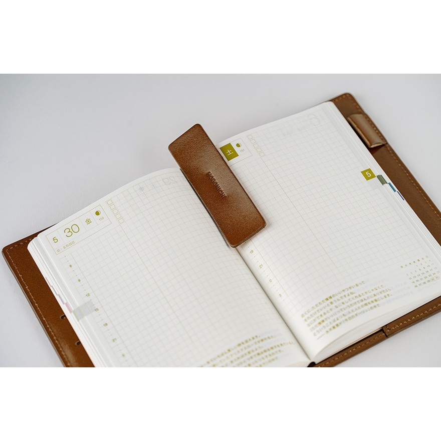 【預購】HOBO日手帳外皮 A6文庫本 Taut 棕色牛皮書衣 瘦身版 牛革書皮 HOBO手帳 Hobonichi-細節圖11