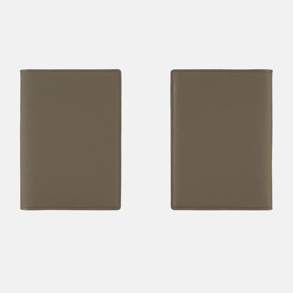 【預購】HOBO日手帳外皮 A6文庫本 Taut 暖灰x淺藍 牛皮書衣 瘦身版 牛革書皮 Hobonichi-細節圖6