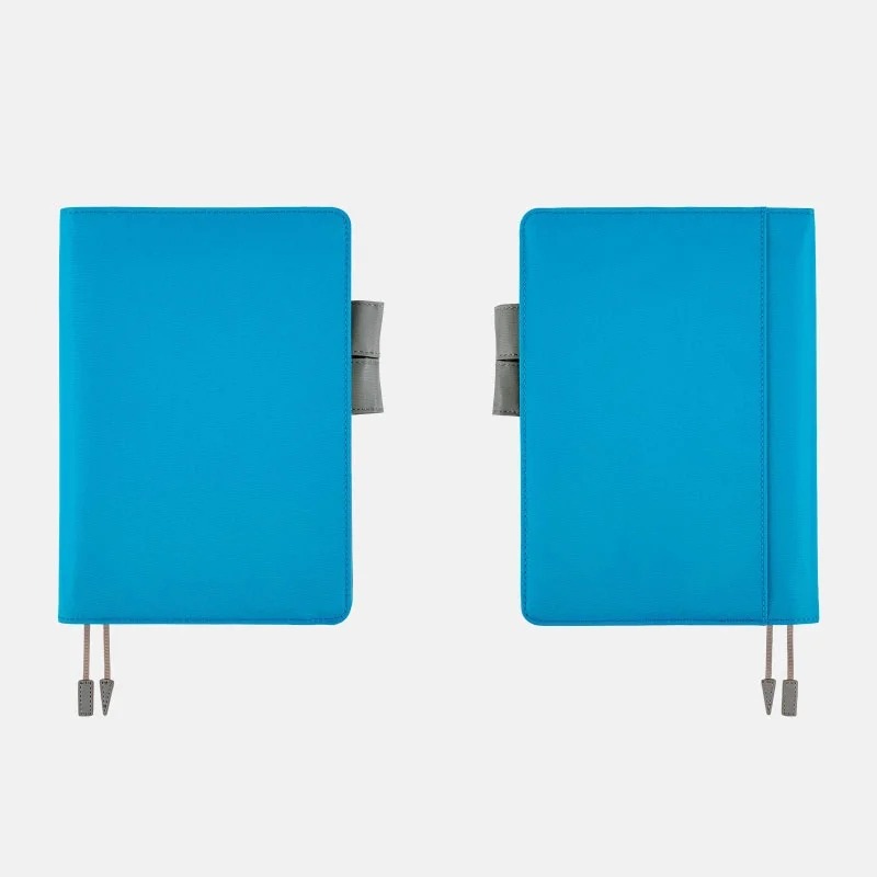 【預購】HOBO日手帳外皮 A5大本 冬季城市 青x灰 Winter City 純色系列 書皮 書衣 Hobonichi-細節圖6