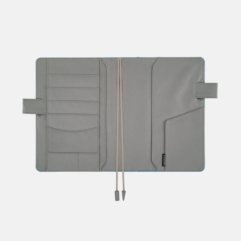 【預購】HOBO日手帳外皮 A5大本 冬季城市 青x灰 Winter City 純色系列 書皮 書衣 Hobonichi-細節圖8