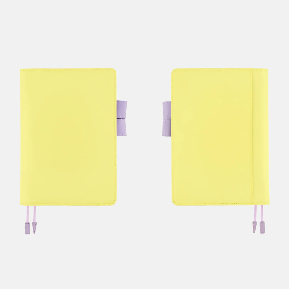 【預購】HOBO日手帳外皮 A5大本 Honey Lilac 蜂蜜黃 x 淡紫 純色系列 書皮 書衣 Hobonichi-細節圖6