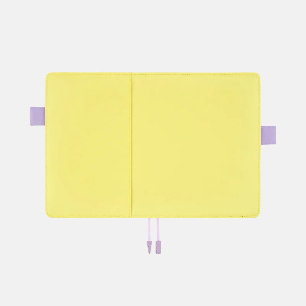 【預購】HOBO日手帳外皮 A5大本 Honey Lilac 蜂蜜黃 x 淡紫 純色系列 書皮 書衣 Hobonichi-細節圖7