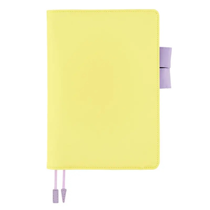 【預購】HOBO日手帳外皮 A5大本 Honey Lilac 蜂蜜黃 x 淡紫 純色系列 書皮 書衣 Hobonichi-規格圖11