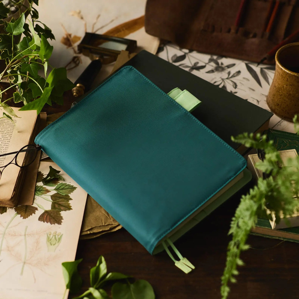 【預購】HOBO日手帳外皮 A5大本 Ivy Forest 墨綠 x 新芽綠 純色系列 HOBO手帳書皮書衣-細節圖2