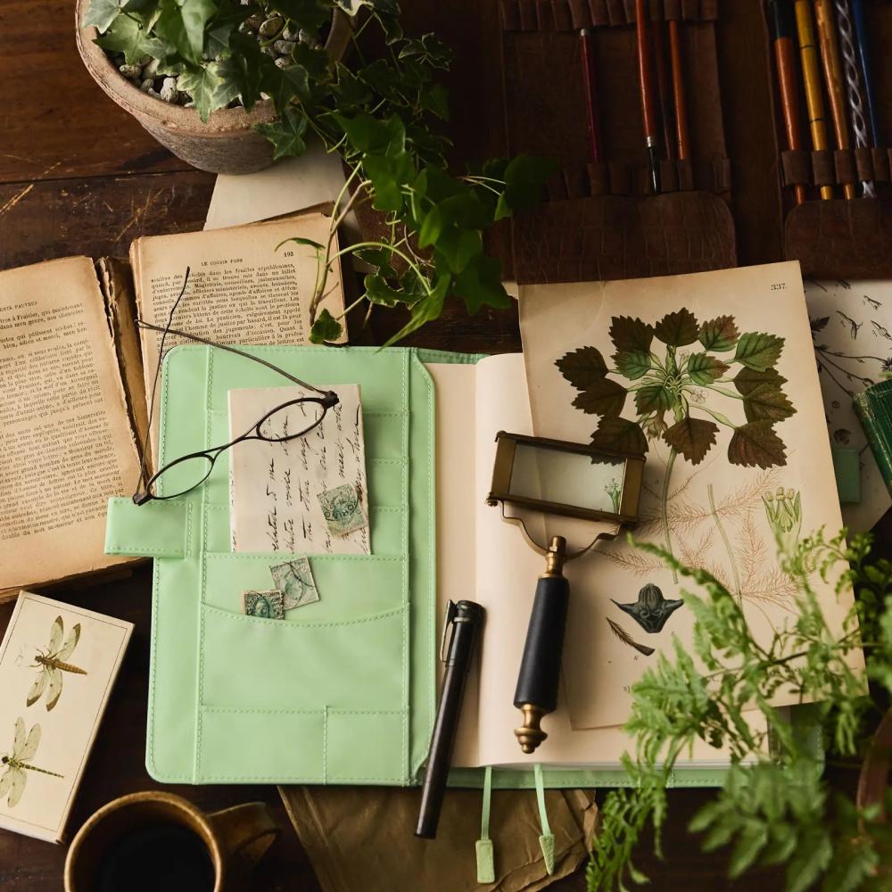 【預購】HOBO日手帳外皮 A5大本 Ivy Forest 墨綠 x 新芽綠 純色系列 HOBO手帳書皮書衣-細節圖3