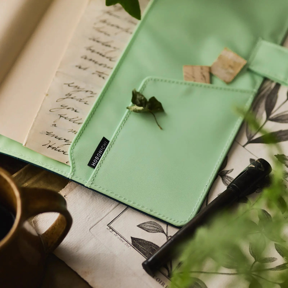 【預購】HOBO日手帳外皮 A5大本 Ivy Forest 墨綠 x 新芽綠 純色系列 HOBO手帳書皮書衣-細節圖4