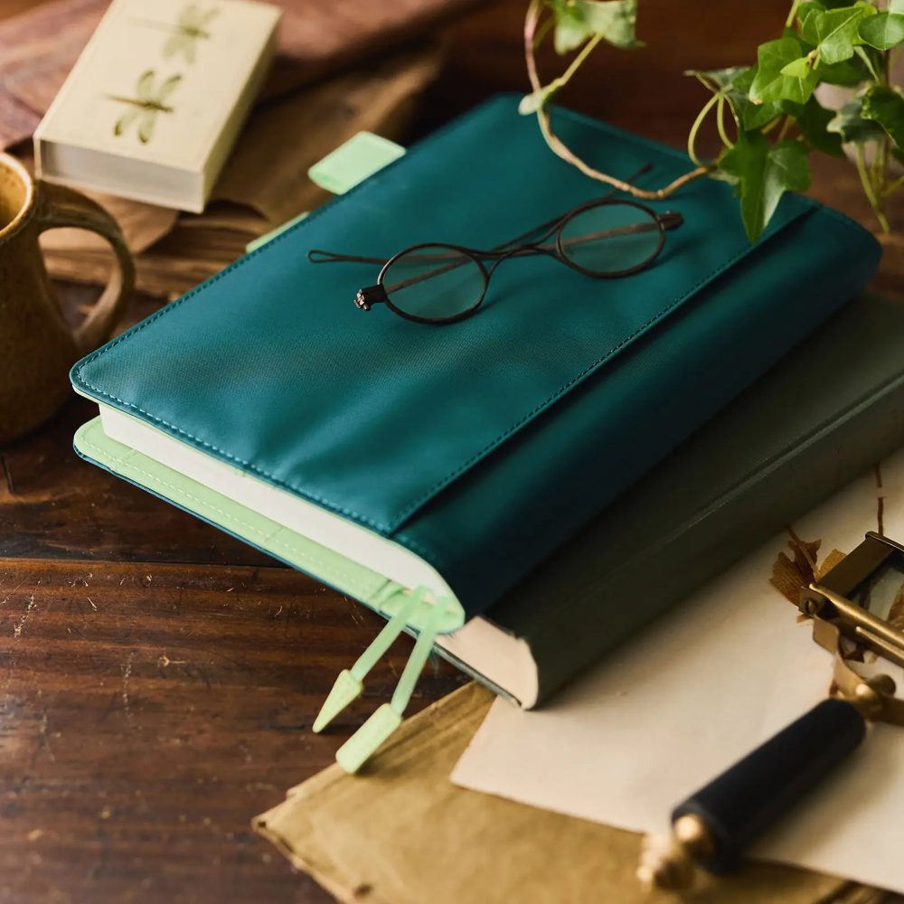 【預購】HOBO日手帳外皮 A5大本 Ivy Forest 墨綠 x 新芽綠 純色系列 HOBO手帳書皮書衣-細節圖5