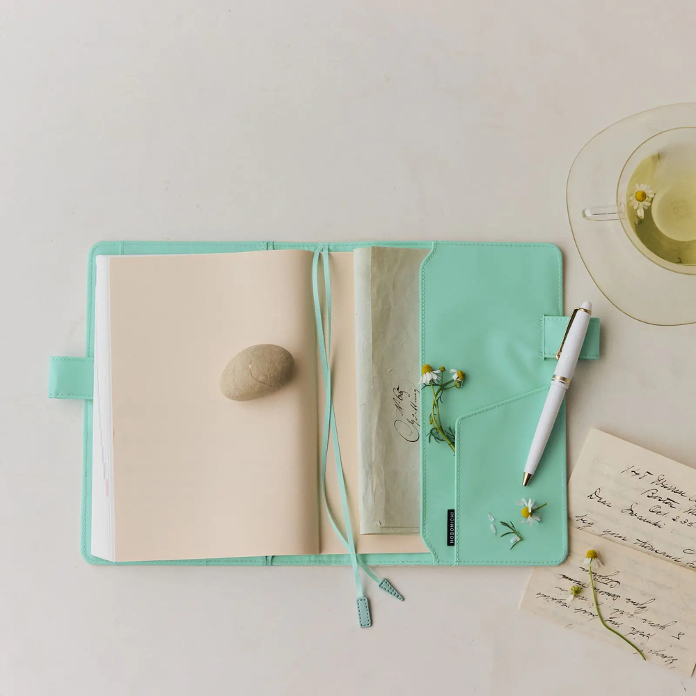 【預購】HOBO日手帳外皮 A5大本 Chamomile Mint 純色系列 書皮書衣 Hobonichi HOBO手帳-細節圖3