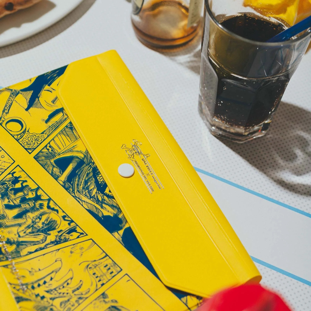 【預購】HOBO日手帳外皮 A5大本 ONE PIECE Banquet YELLOW 海賊王航海王 PVC三折式書衣-細節圖5
