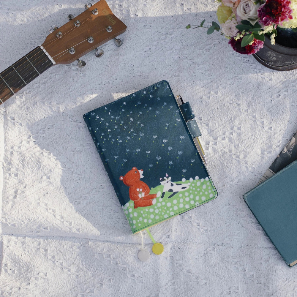【預購】HOBO日手帳外皮 A5大本 蒲公英田裡的微風 柴田啓子 柴田KEIKO 書衣 書皮 Hobonichi-細節圖2