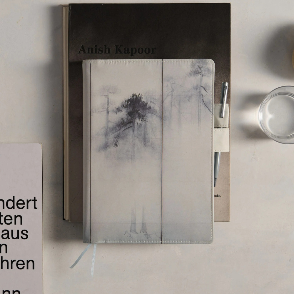 【預購】HOBO日手帳外皮 A5大本 松林圖屏風 長谷川等伯 東京國立博物館 書衣書皮-細節圖2