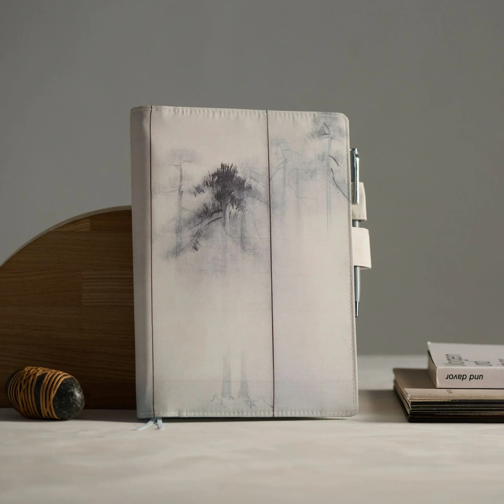 【預購】HOBO日手帳外皮 A5大本 松林圖屏風 長谷川等伯 東京國立博物館 書衣書皮-細節圖5