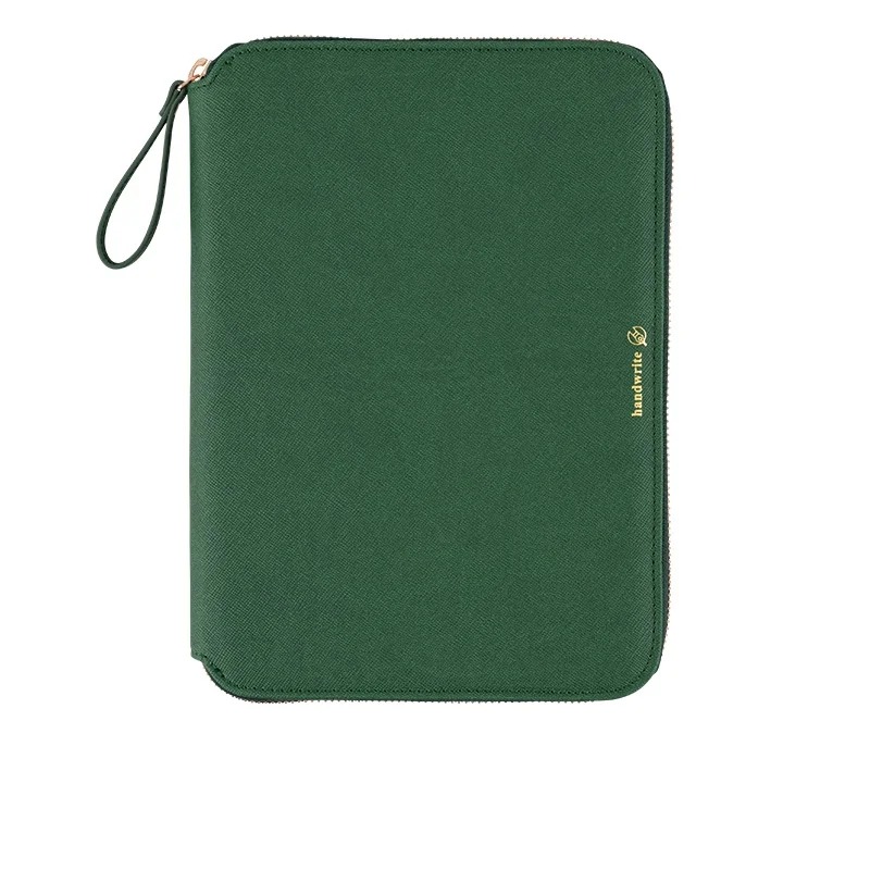 【預購】HOBO日手帳外皮 A5大本 Velluto 深綠壓紋拉鍊包 書皮 書衣 Hobonichi-規格圖11