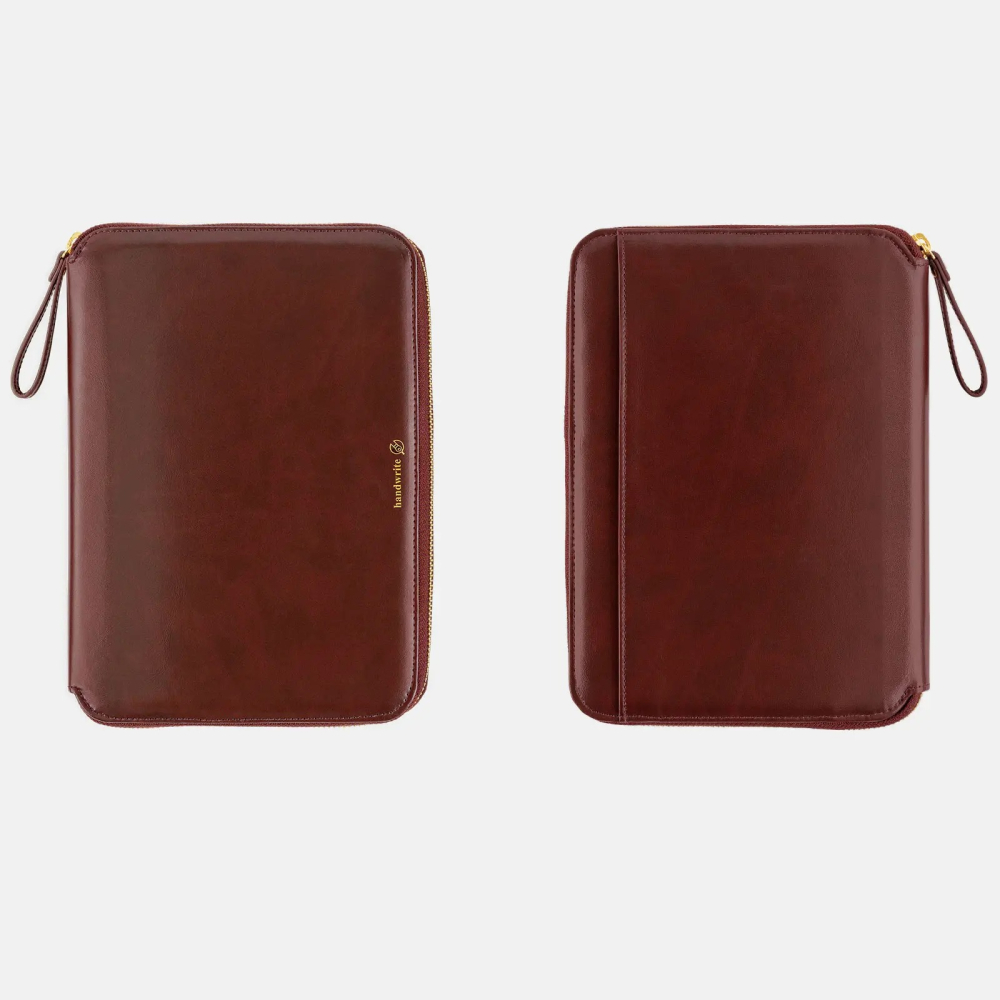 【預購】HOBO日手帳外皮 A5大本 amarone 葡萄酒紅 拉鍊包 HOBO手帳書皮書衣 Hobonichi-細節圖5