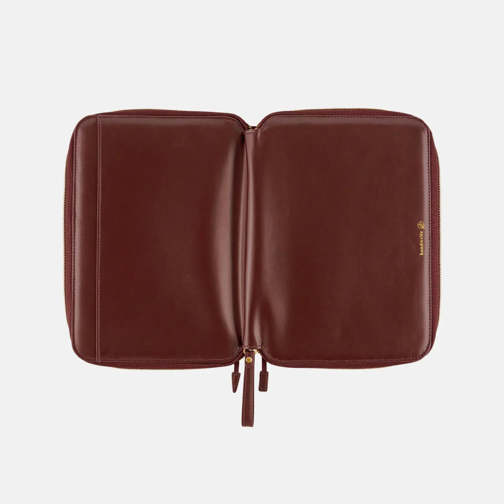 【預購】HOBO日手帳外皮 A5大本 amarone 葡萄酒紅 拉鍊包 HOBO手帳書皮書衣 Hobonichi-細節圖6