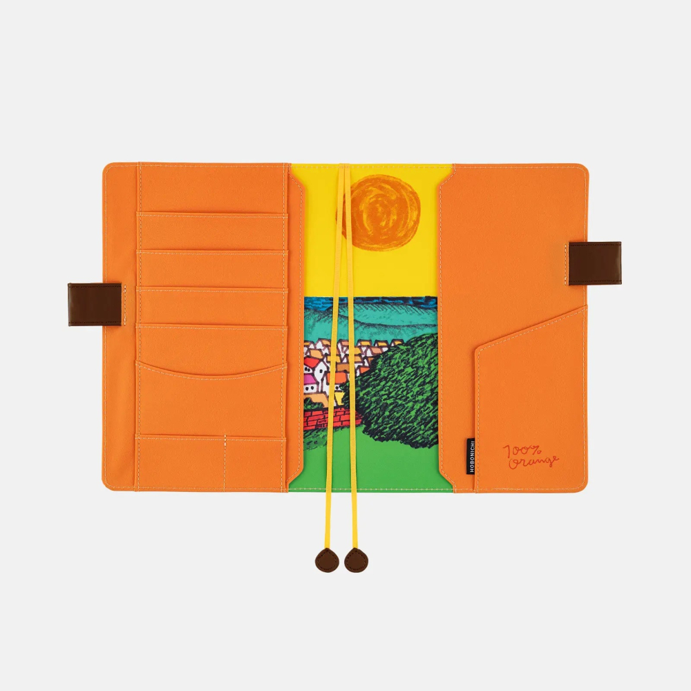 【預購】HOBO日手帳外皮 A5大本 100%ORANGE 松鼠們要去哪裡？HOBO手帳 書皮書衣-細節圖8