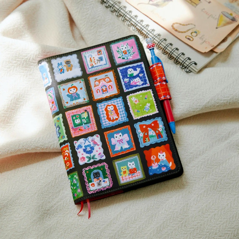 【現貨】HOBO日手帳外皮 A5大本 北岸由美 白貓的日常 HOBO手帳 書皮書衣 Hobonichi-細節圖2