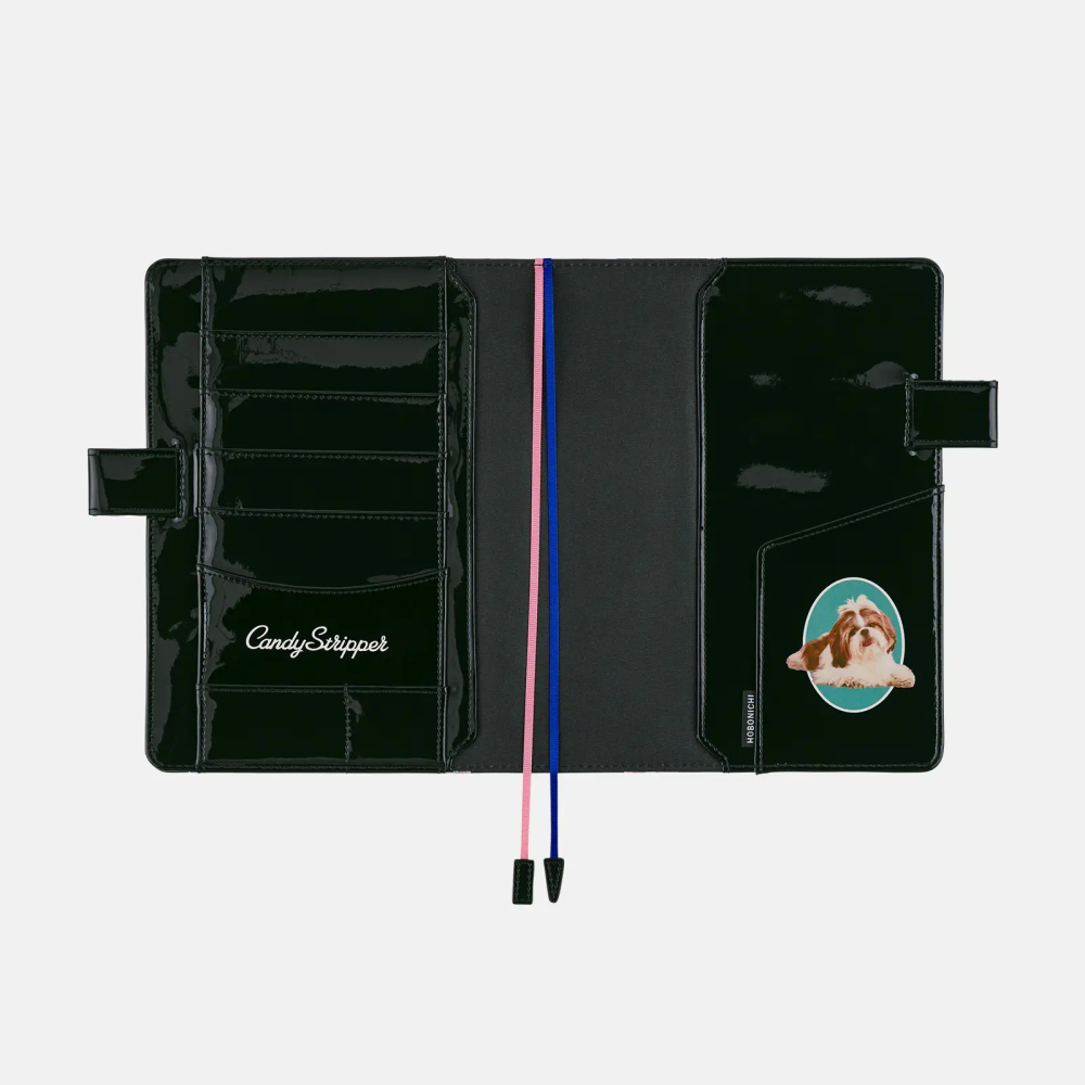 【預購】HOBO日手帳外皮 A5大本 Candy Stripper DOG&CAT RANDOM（black）書皮 書衣-細節圖8