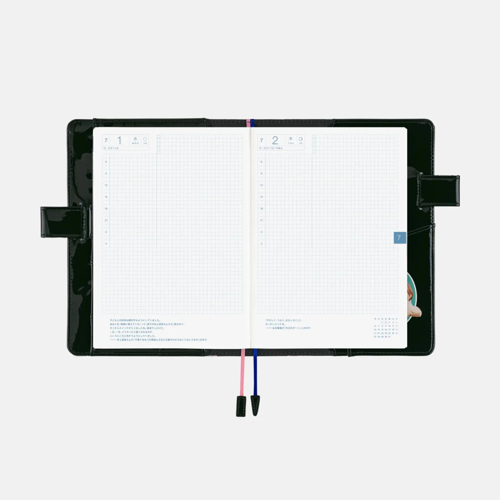 【預購】HOBO日手帳外皮 A5大本 Candy Stripper DOG&CAT RANDOM（black）書皮 書衣-細節圖9