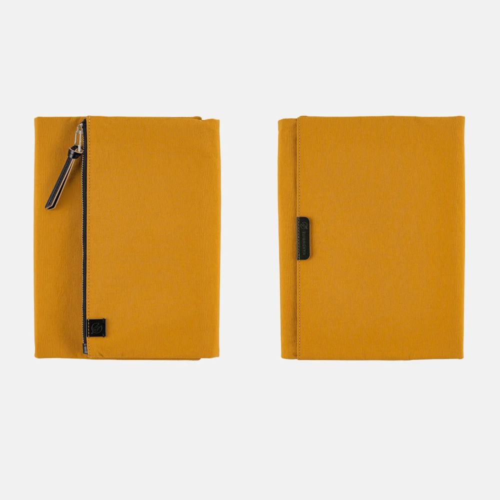 【預購】HOBO日手帳外皮 A5大本 tragen 芥末黃 三折式磁吸書衣 多口袋尼龍書皮書衣 HOBO手帳-細節圖6