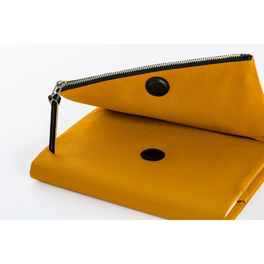 【預購】HOBO日手帳外皮 A5大本 tragen 芥末黃 三折式磁吸書衣 多口袋尼龍書皮書衣 HOBO手帳-細節圖11