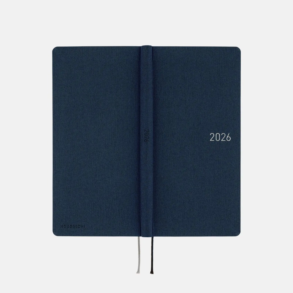 【預購】HOBO日2026年Weeks週手帳 純色系列 Cosmo Blue 宇宙藍 日文/英文版(特典三色筆黏貼式L夾-細節圖5