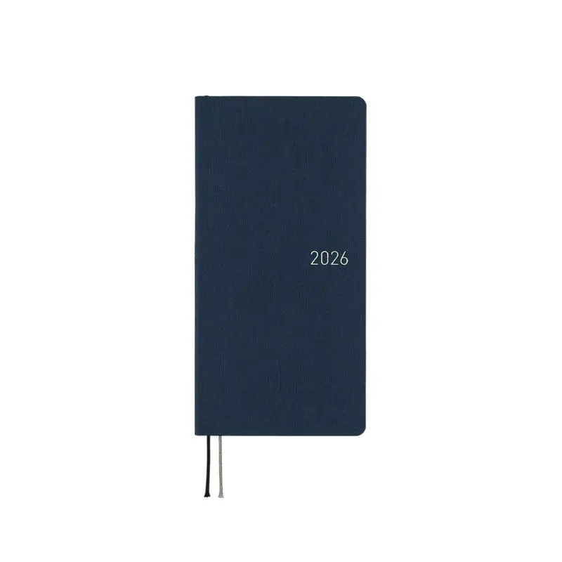 【預購】HOBO日2026年Weeks週手帳 純色系列 Cosmo Blue 宇宙藍 日文/英文版(特典三色筆黏貼式L夾-規格圖11