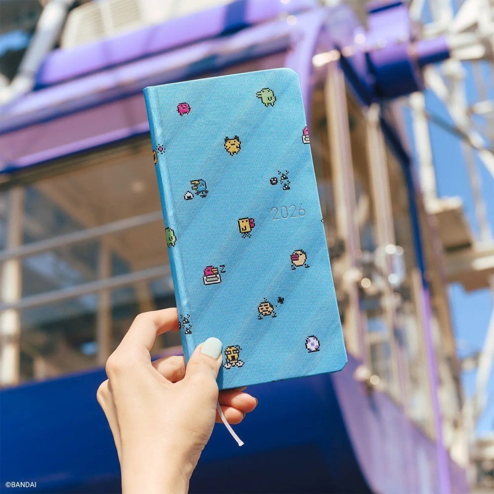 【現貨】HOBO日2026年Weeks週手帳 tamagotchi 塔麻可吉 電子雞 寵物蛋 日文/英文版 特典-三色筆-細節圖2