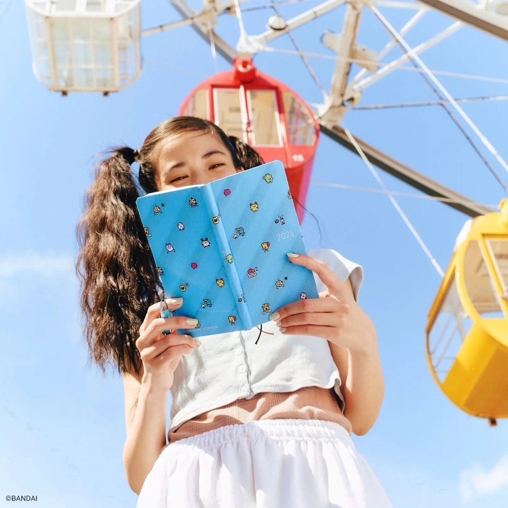 【現貨】HOBO日2026年Weeks週手帳 tamagotchi 塔麻可吉 電子雞 寵物蛋 日文/英文版 特典-三色筆-細節圖3