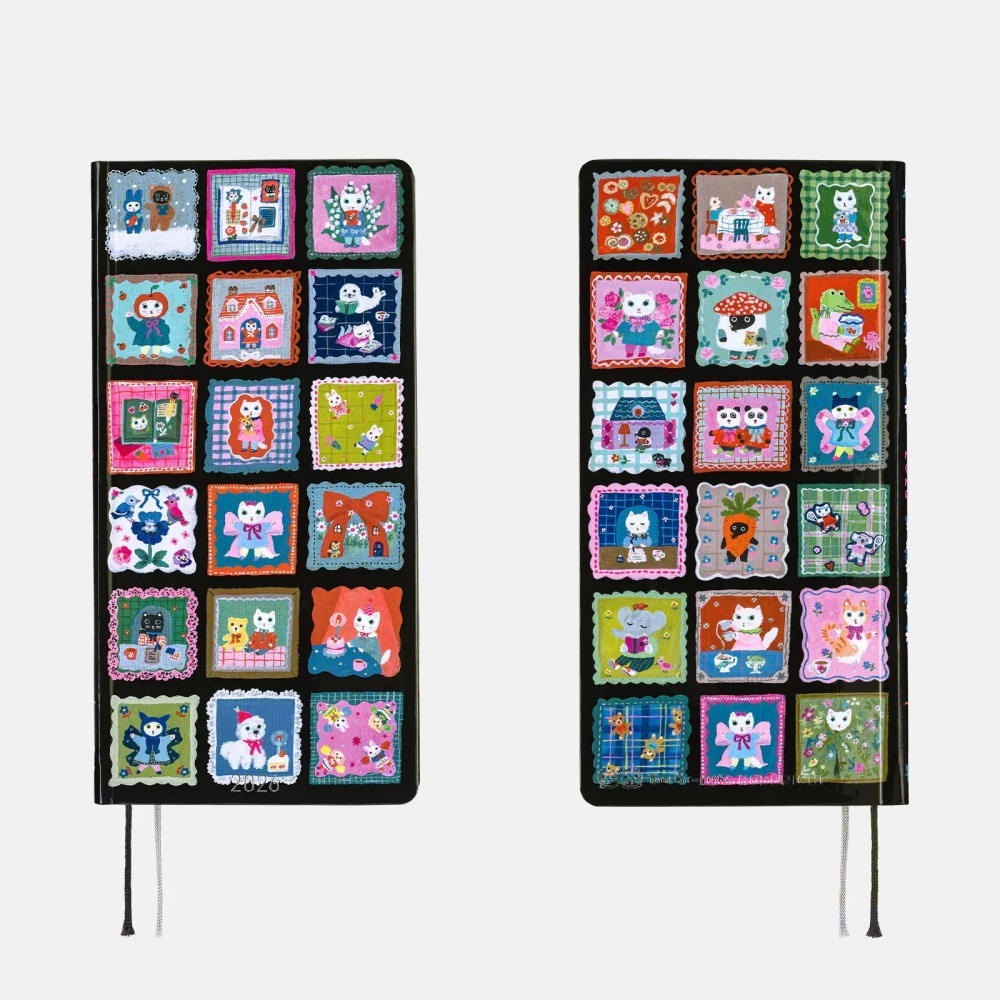 【現貨】HOBO日2026年Weeks週手帳 北岸由美 白貓的日常 日文/英文版(特典-三色筆+黏貼式L夾-細節圖4