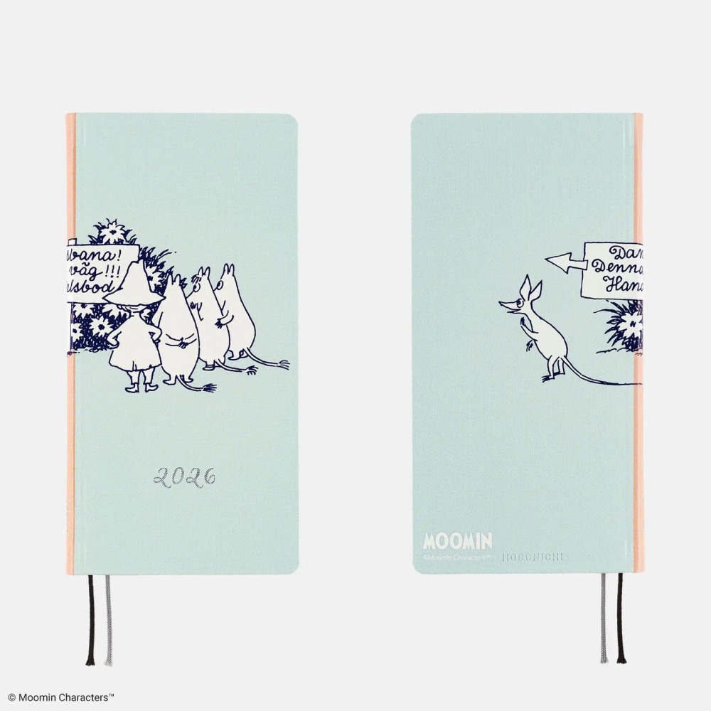 【部分現貨】HOBO日2026年Weeks週手帳 戶外舞會場 MOOMIN 姆明 嚕嚕米 日文/英文版 (特典-三色筆-細節圖4