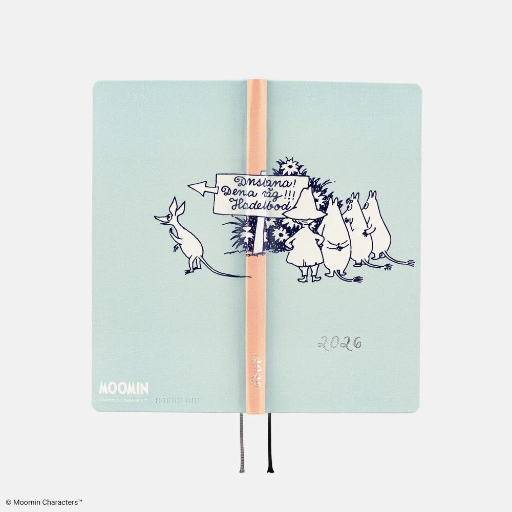 【部分現貨】HOBO日2026年Weeks週手帳 戶外舞會場 MOOMIN 姆明 嚕嚕米 日文/英文版 (特典-三色筆-細節圖5