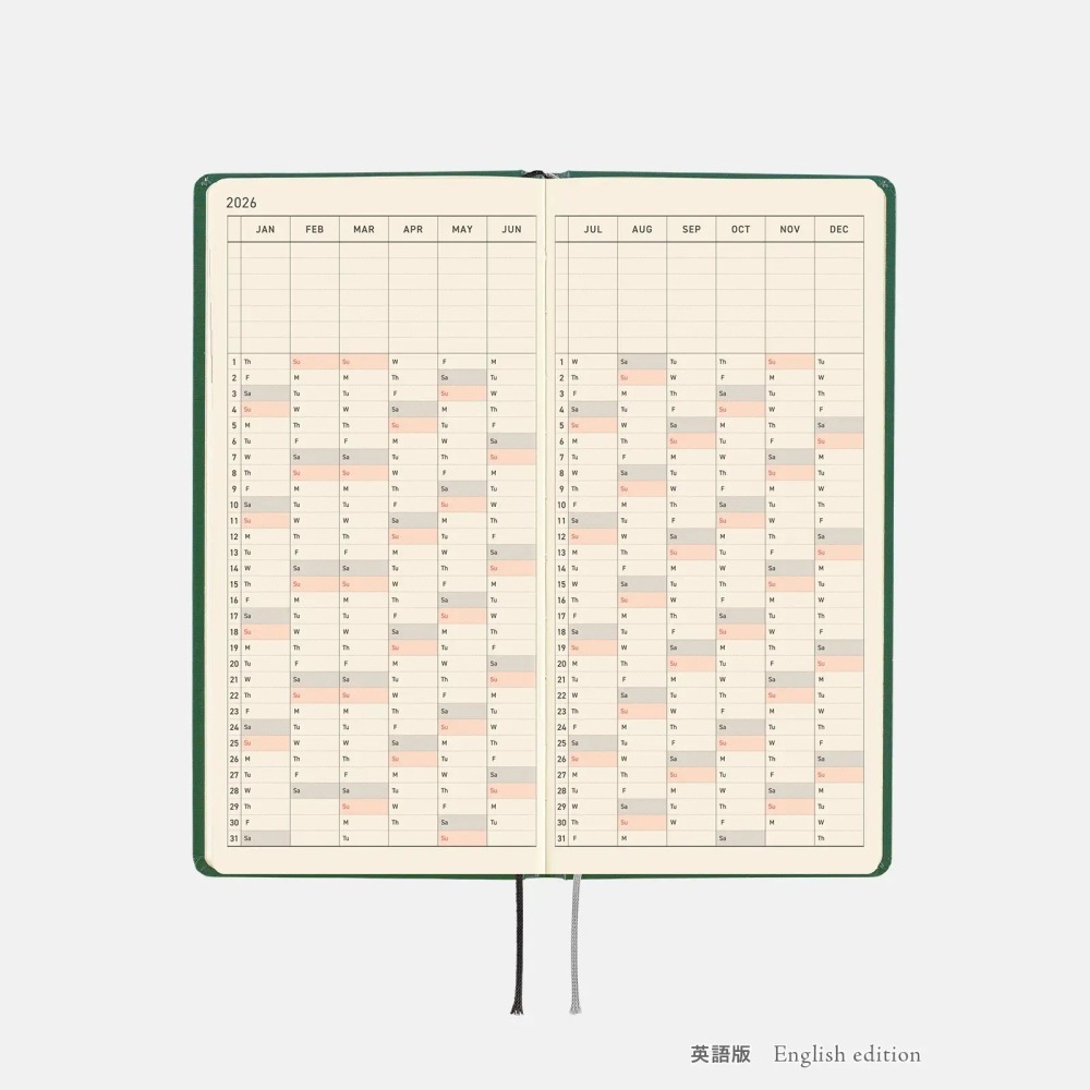 【預購】HOBO日2026年Weeks週手帳 奧見伊代 私の物語 我的故事 日文/英文版 (特典三色筆-細節圖11