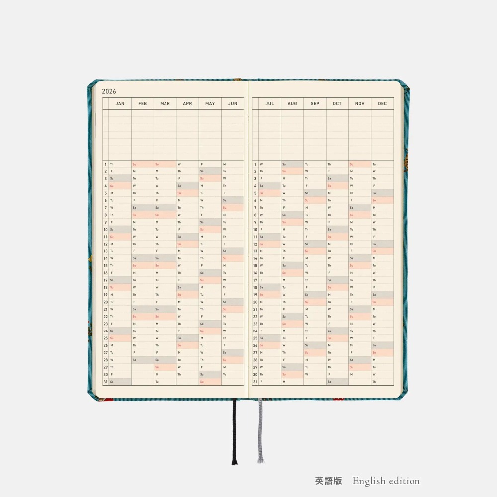 【預購】HOBO日2026年Weeks週手帳 Bow & Tie In the Forest-細節圖11