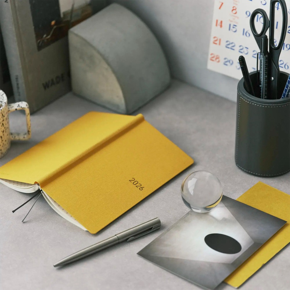 【預購】HOBO日2026年Weeks MEGA Full Moon Yellow 滿月黃 週手帳純色系列 日文/英文版-細節圖3