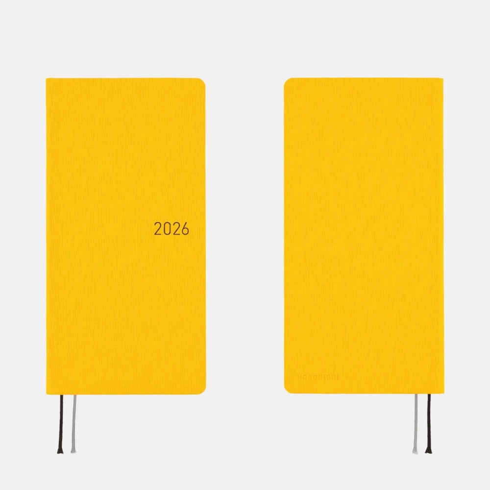 【預購】HOBO日2026年Weeks MEGA Full Moon Yellow 滿月黃 週手帳純色系列 日文/英文版-細節圖4