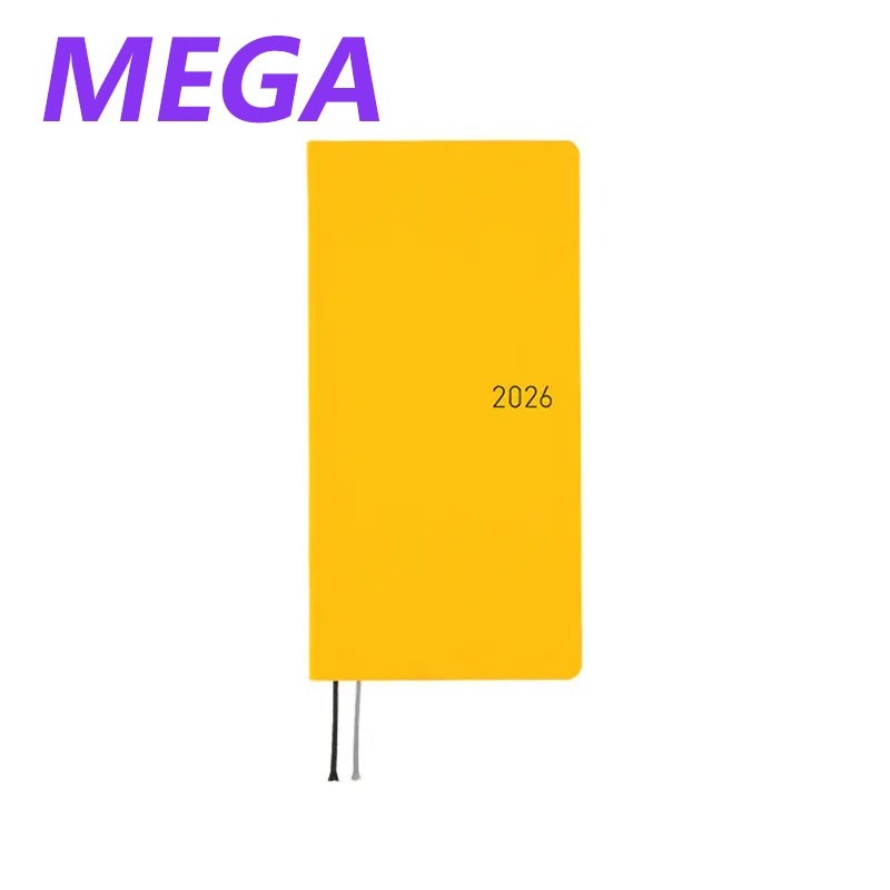 【預購】HOBO日2026年Weeks MEGA Full Moon Yellow 滿月黃 週手帳純色系列 日文/英文版-規格圖11