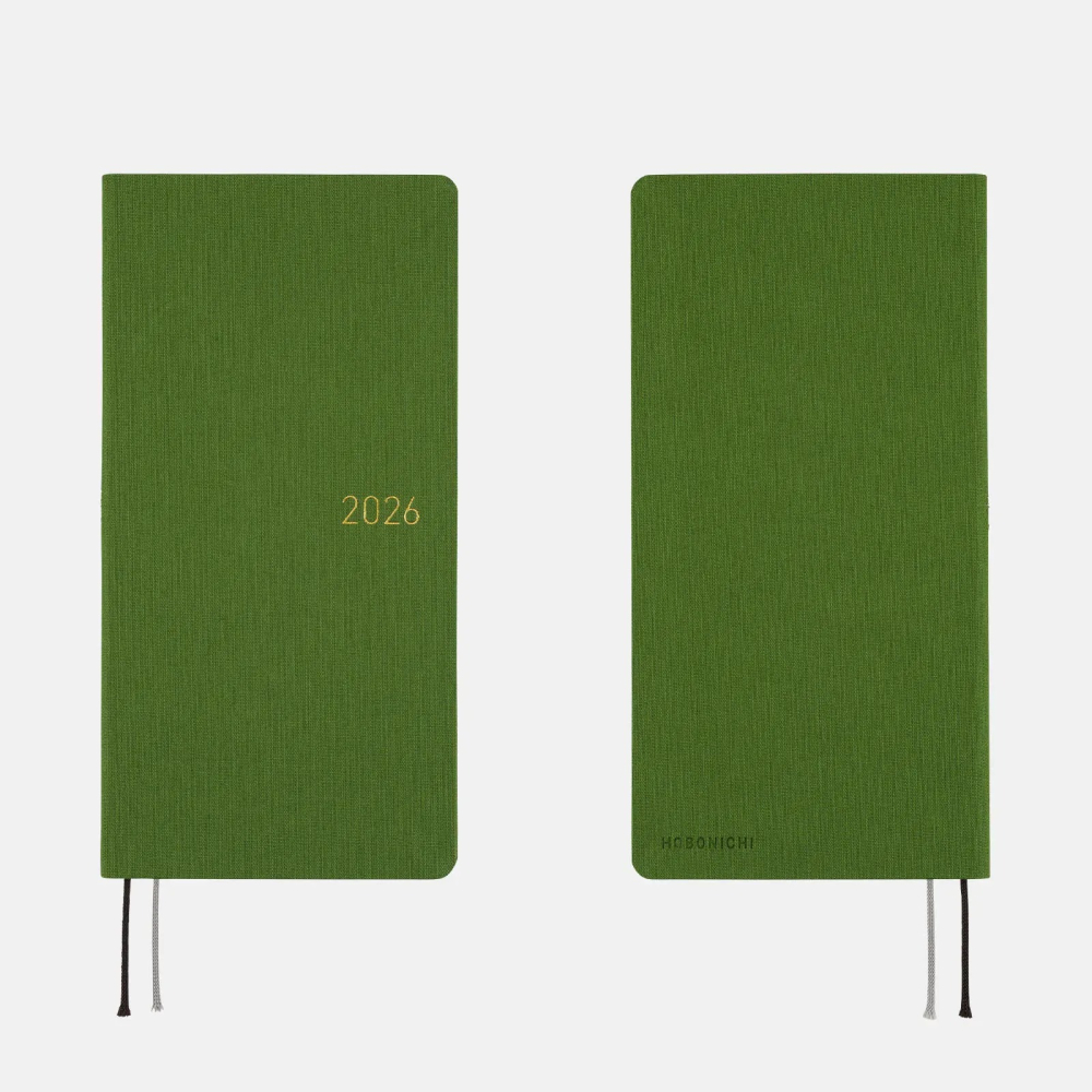 【預購】HOBO日2026年Weeks MEGA Antique Green 古典綠 週手帳 純色系列 日文/英文版-細節圖4