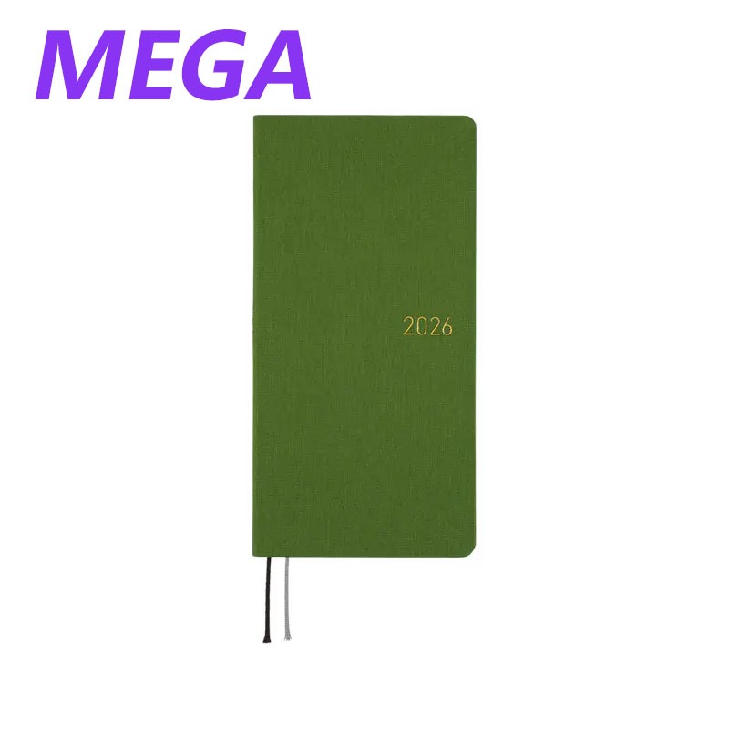 【預購】HOBO日2026年Weeks MEGA Antique Green 古典綠 週手帳 純色系列 日文/英文版-規格圖11