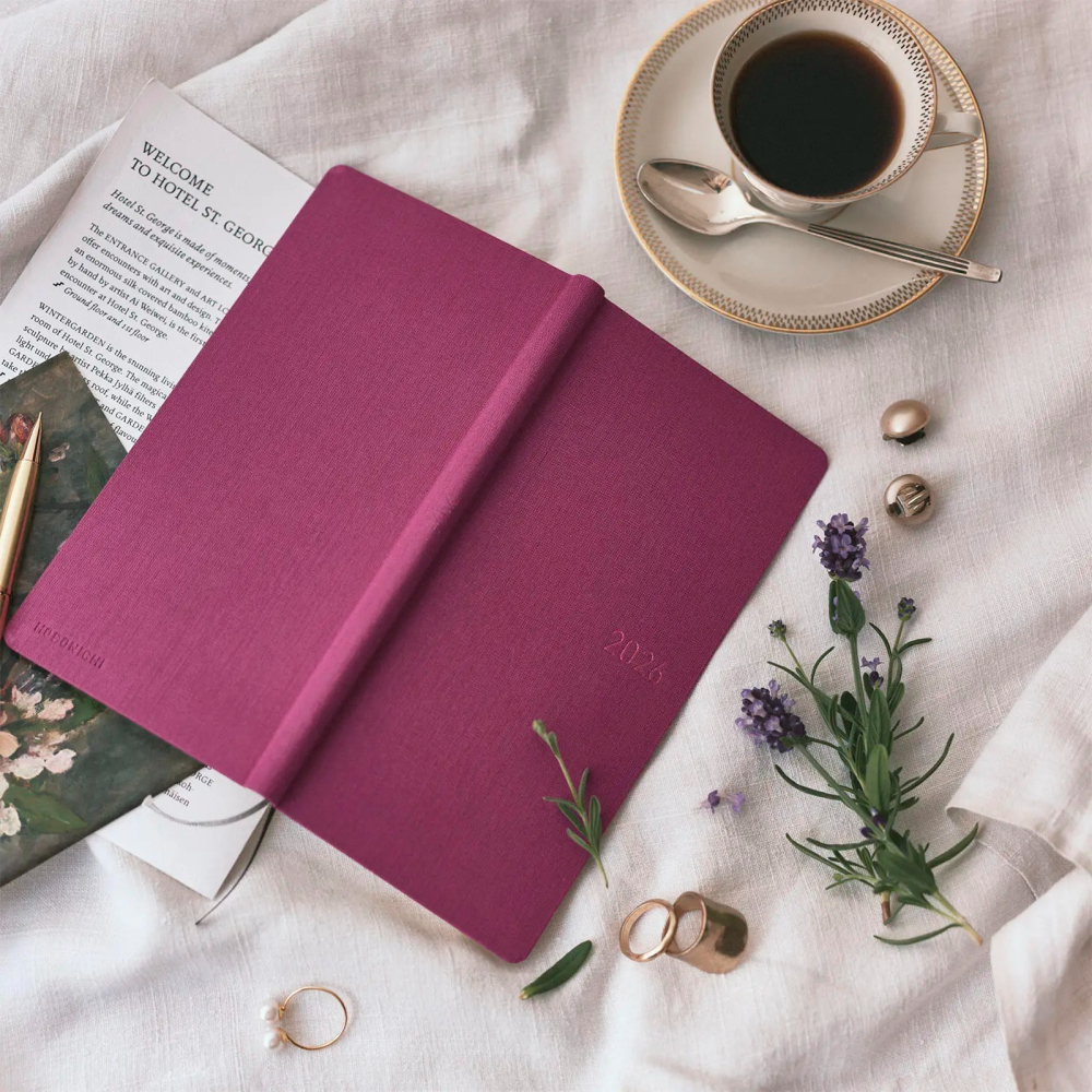 【預購】HOBO日2026年Weeks MEGA 芍藥紫 Peony Purple 週手帳 純色系列 日文/英文版-細節圖3