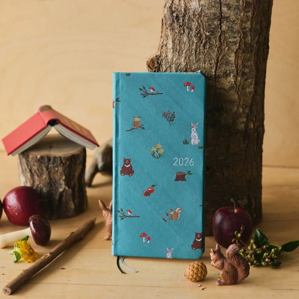 【預購】HOBO日2026年Weeks MEGA週手帳 in the forest 領帶花紋系列 日文/英文版-細節圖2