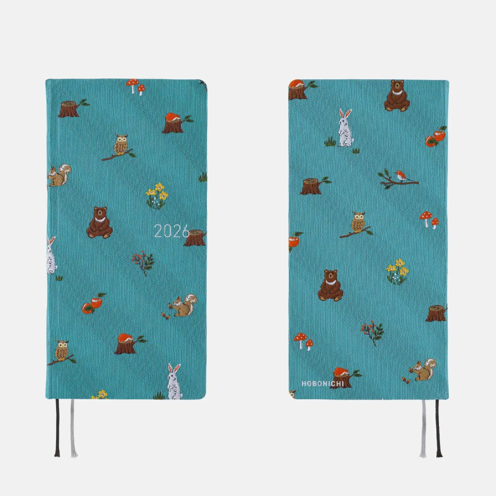 【預購】HOBO日2026年Weeks MEGA週手帳 in the forest 領帶花紋系列 日文/英文版-細節圖4