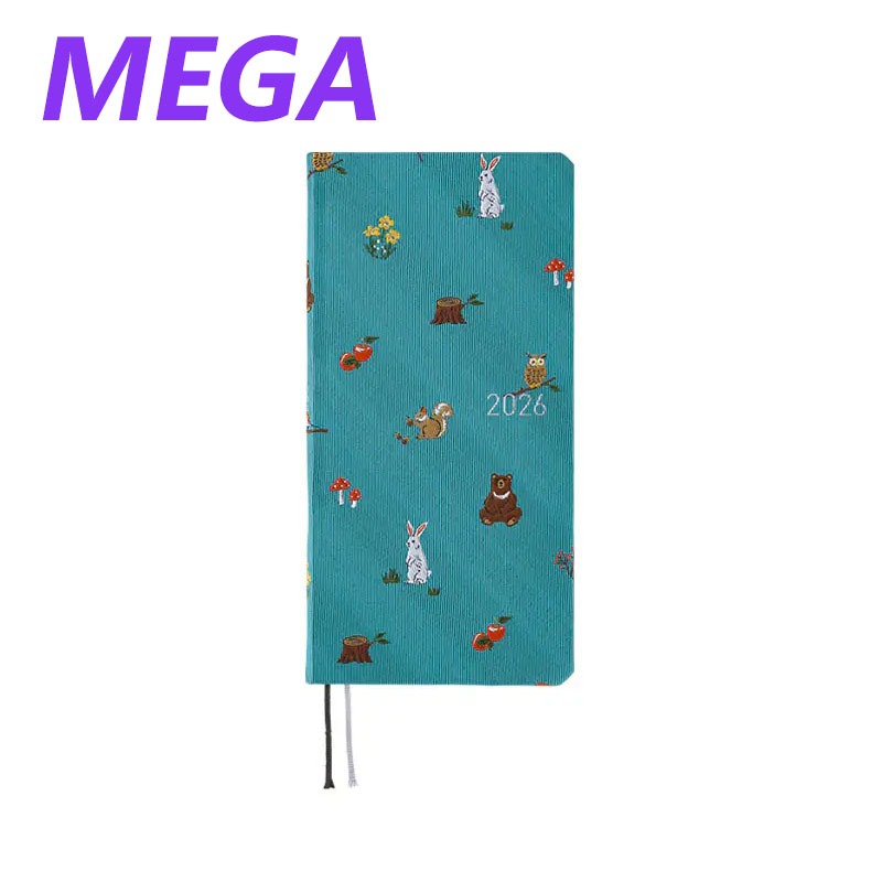 【預購】HOBO日2026年Weeks MEGA週手帳 in the forest 領帶花紋系列 日文/英文版-規格圖11