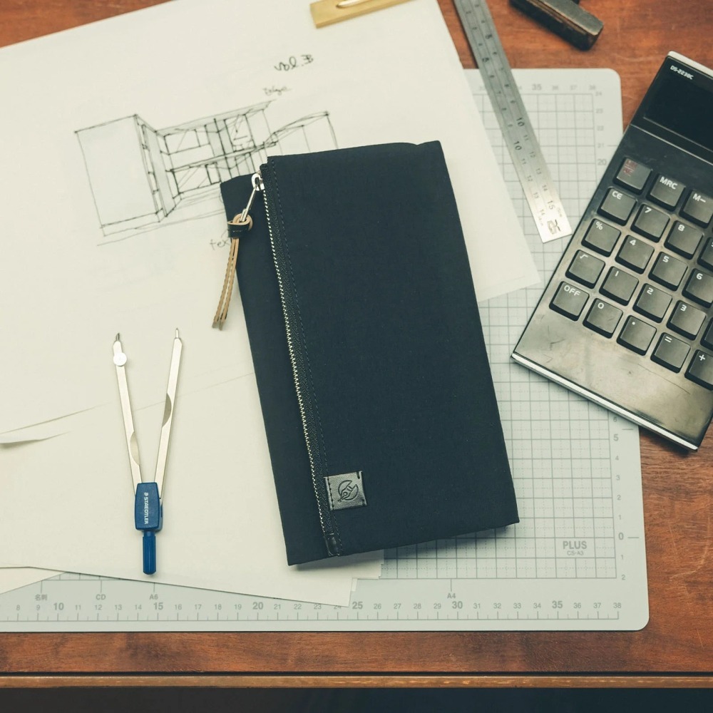 【預購】HOBO日Weeks收納包 tragen 黑色 三折式磁吸書衣 多口袋尼龍書皮 HOBO手帳 週手帳-細節圖2